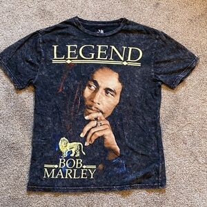 2/$20 Mens Bob Marley Legend Graphic T-Shirt - Black size Medium